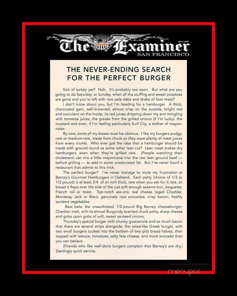 Barney's Gourmet Hamburger - Berkeley, CA