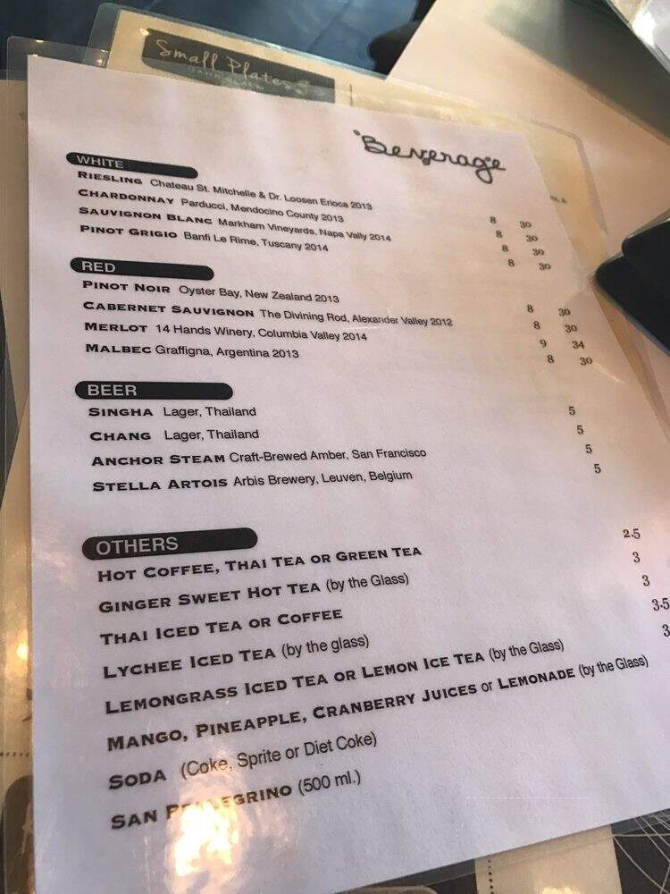 Sweet Basil Thai Cuisine - Berkeley, CA menu_pic