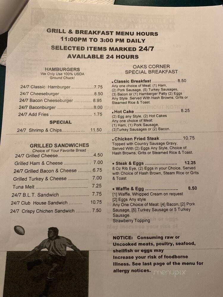 Oaks Corner Take Out - Emeryville, CA menu_pic