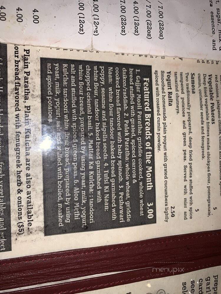 Breads Of India & Gourmet - Berkeley, CA menu_pic