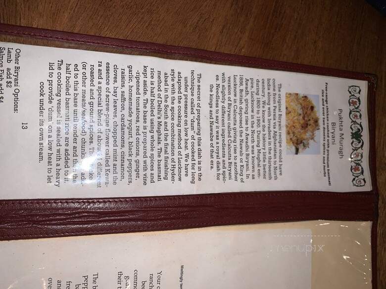 Breads Of India & Gourmet - Berkeley, CA menu_pic