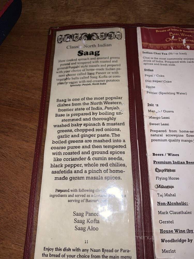 Breads Of India & Gourmet - Berkeley, CA menu_pic
