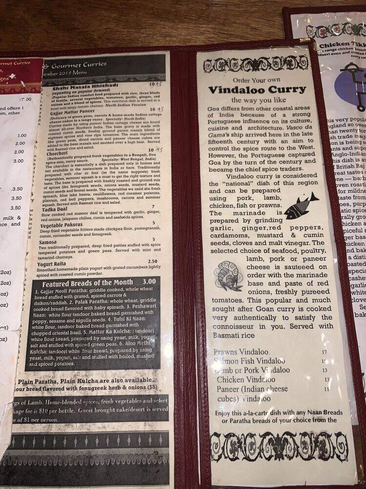 Breads Of India & Gourmet - Berkeley, CA menu_pic
