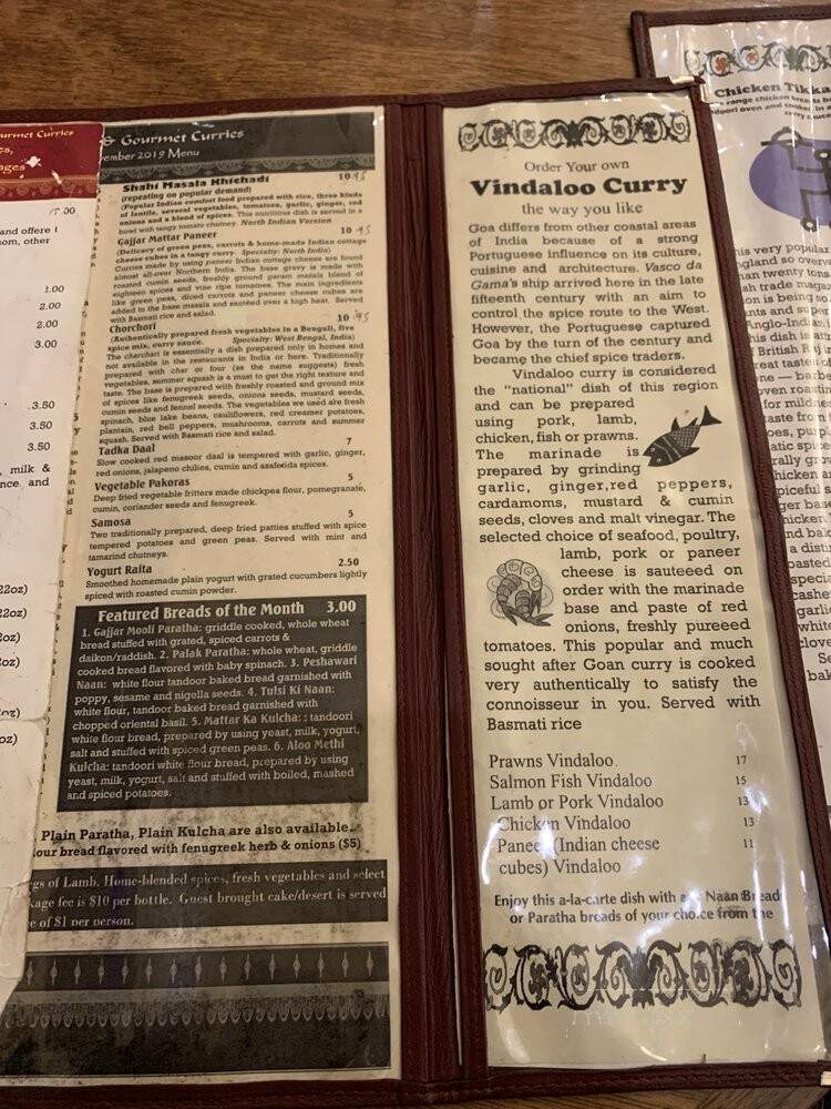 Breads Of India & Gourmet - Berkeley, CA menu_pic