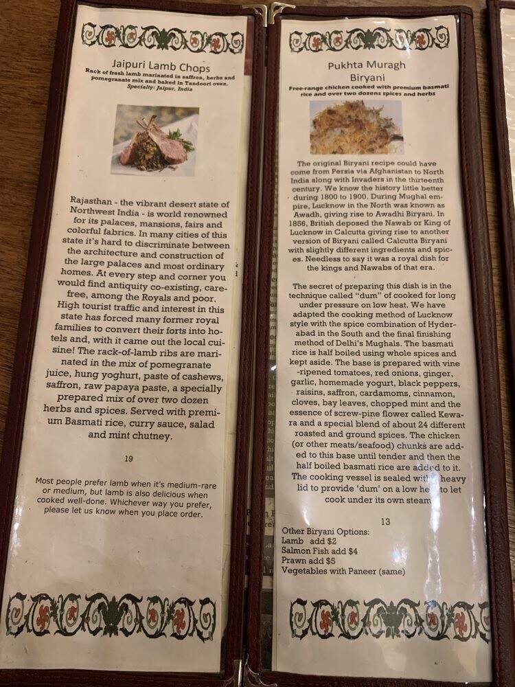 Breads Of India & Gourmet - Berkeley, CA menu_pic