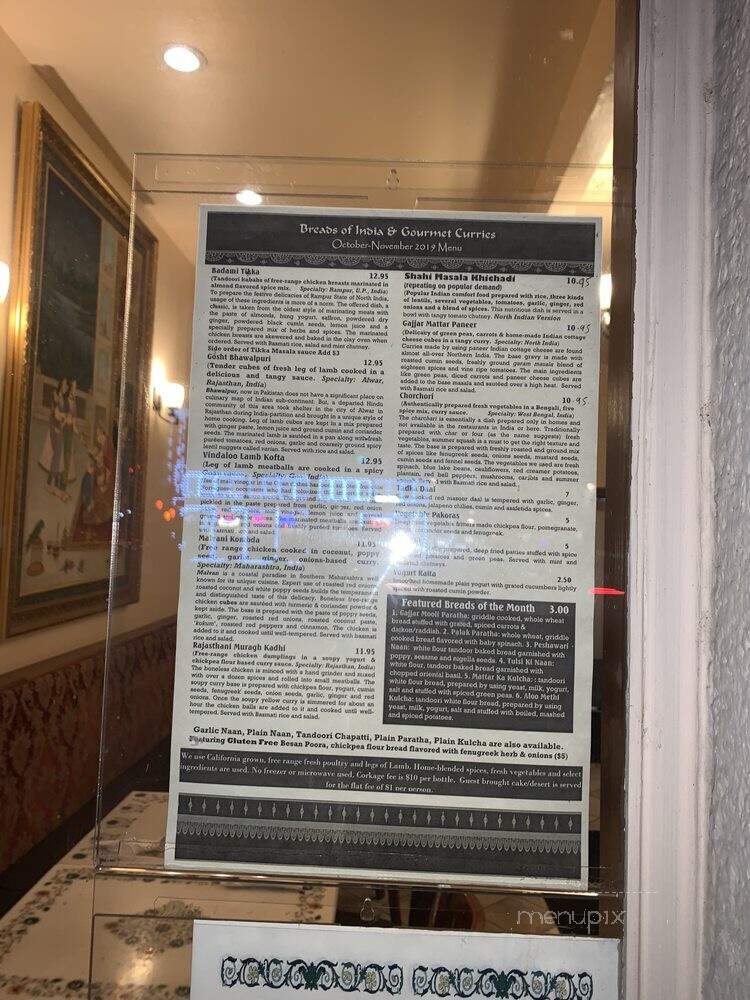 Breads Of India & Gourmet - Berkeley, CA menu_pic