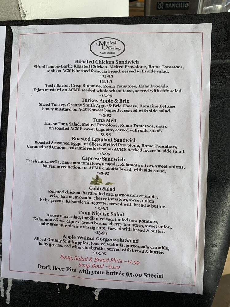 Musical Offering - Berkeley, CA menu_pic