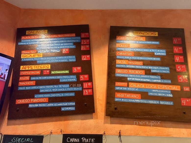 La Calaca Loca Taqueria - Oakland, CA menu_pic