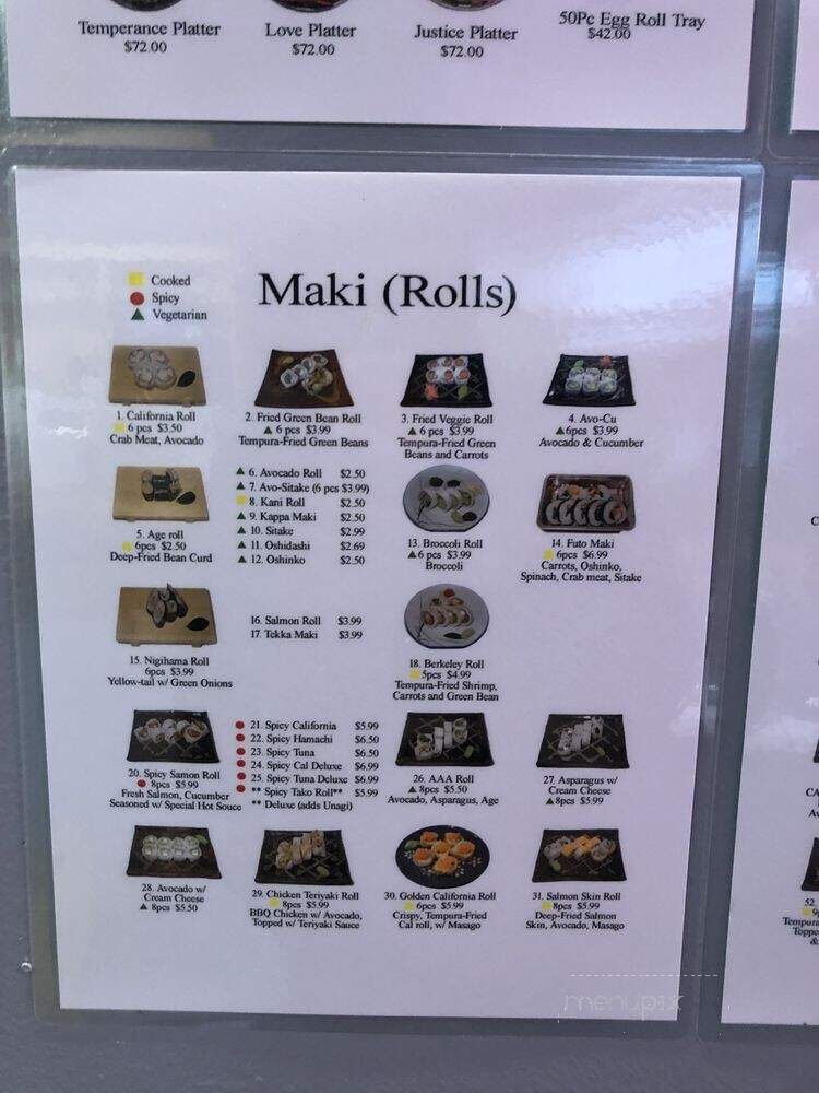 Tako Sushi - Berkeley, CA menu_pic