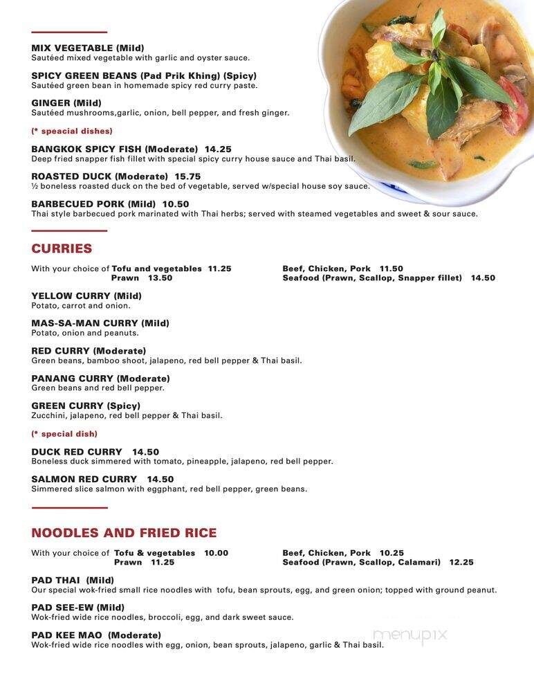 Bangkok Thai Cuisine - Berkeley, CA menu_pic
