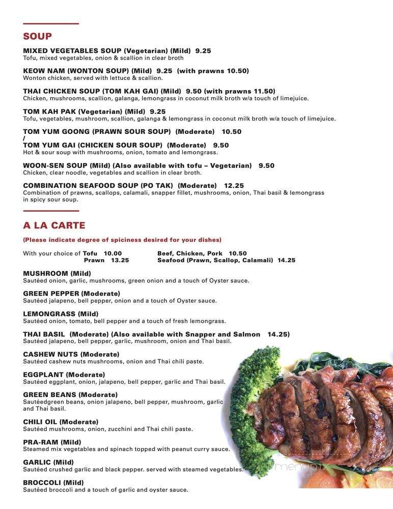 Bangkok Thai Cuisine - Berkeley, CA menu_pic