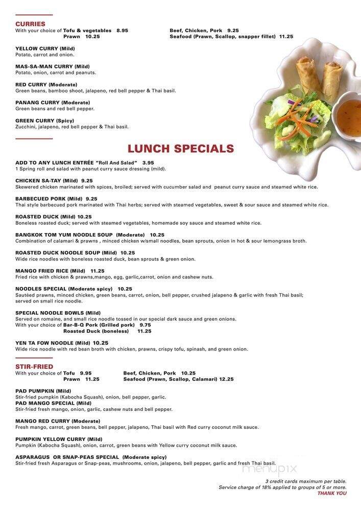 Bangkok Thai Cuisine - Berkeley, CA menu_pic