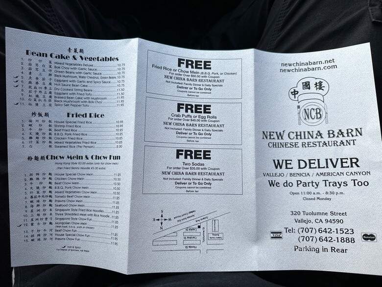 China Barn - Vallejo, CA menu_pic
