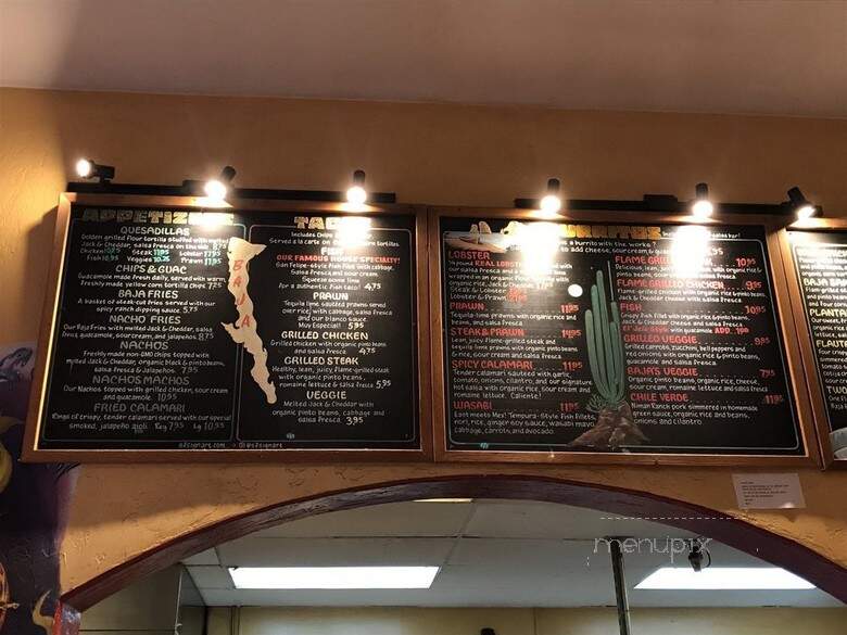 Baja Taqueria - Oakland, CA menu_pic