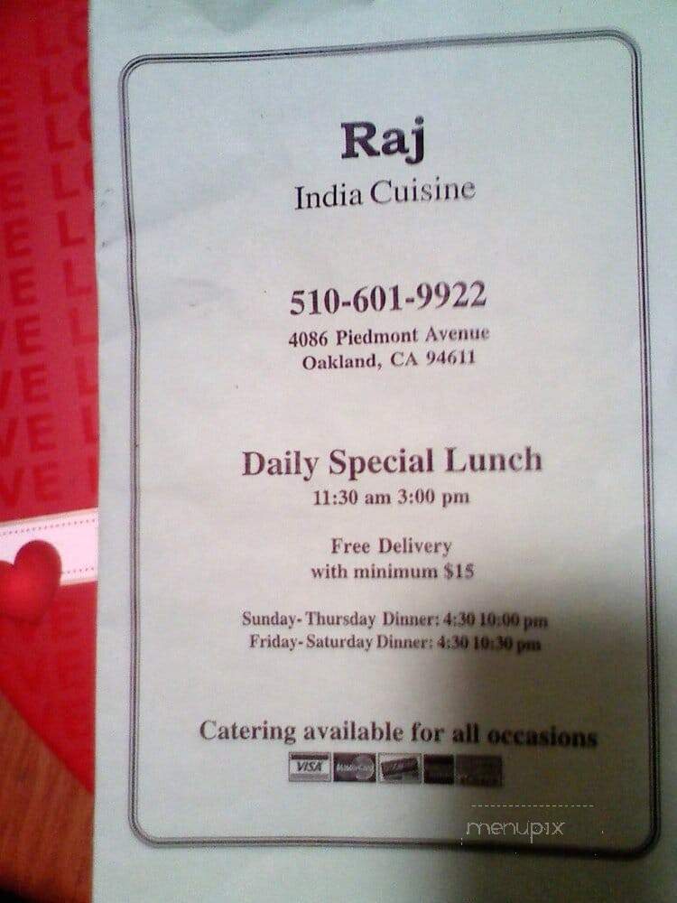 Kerry House Raj Indian Cuisine - Oakland, CA