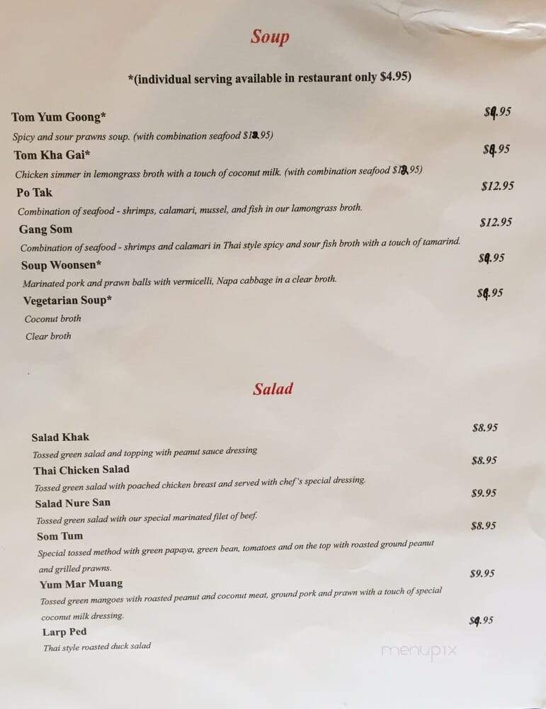 Sabuy Sabuy Thai Cuisine - Oakland, CA menu_pic
