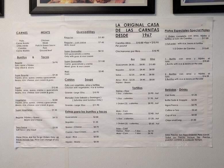 Jalisco Cafe - Oakland, CA menu_pic