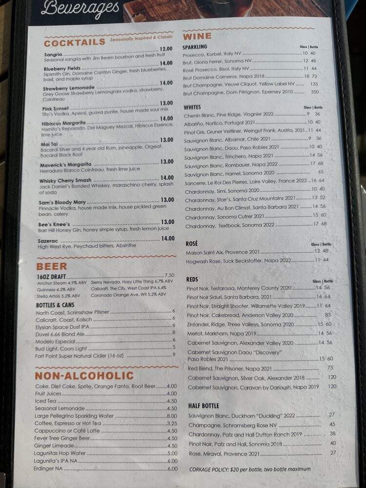 Sams Chowder House - Half Moon Bay, CA menu_pic