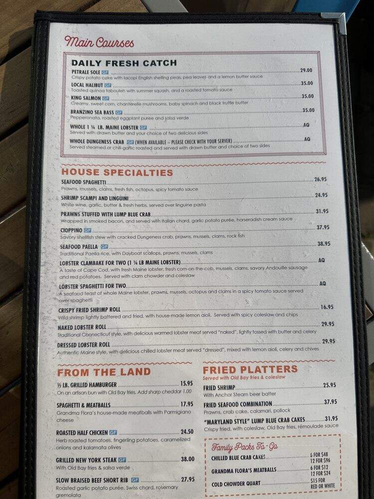 Sams Chowder House - Half Moon Bay, CA menu_pic