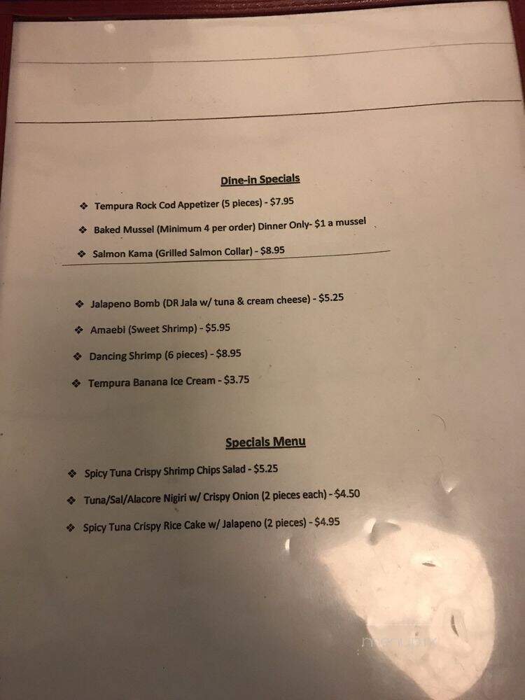 Kaigan Sushi - Vallejo, CA menu_pic