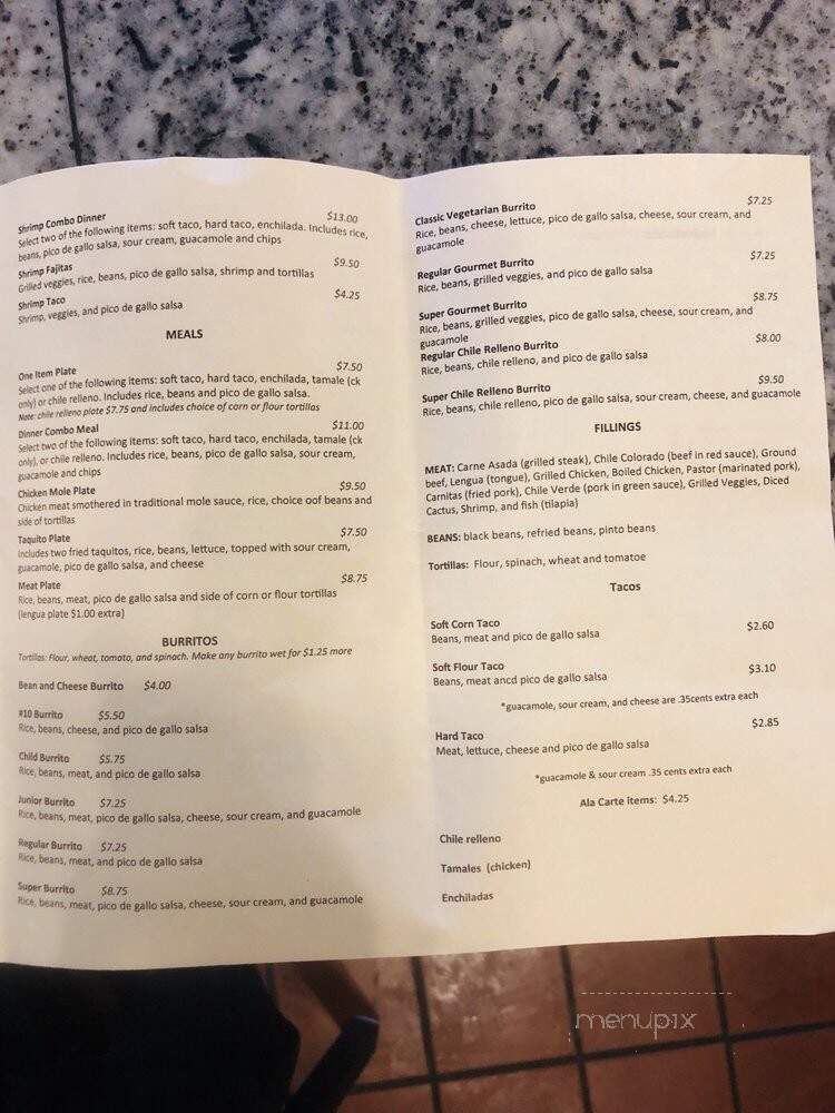 Taqueria Los Comales - Oakland, CA menu_pic