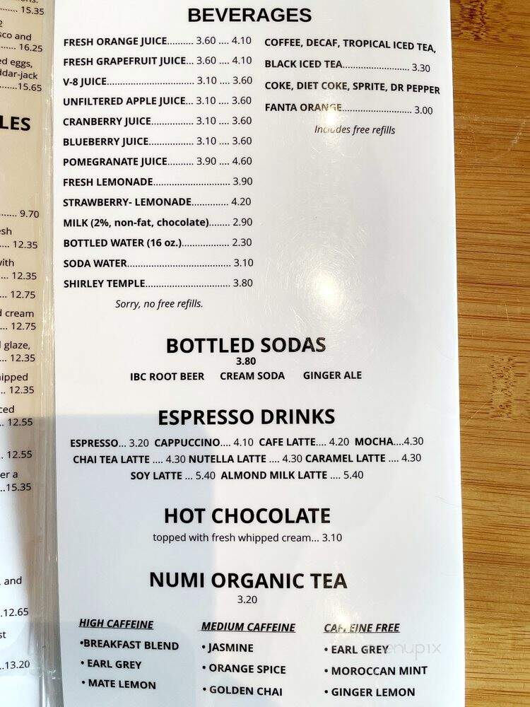 Stacks Restaurant - Redwood City, CA menu_pic