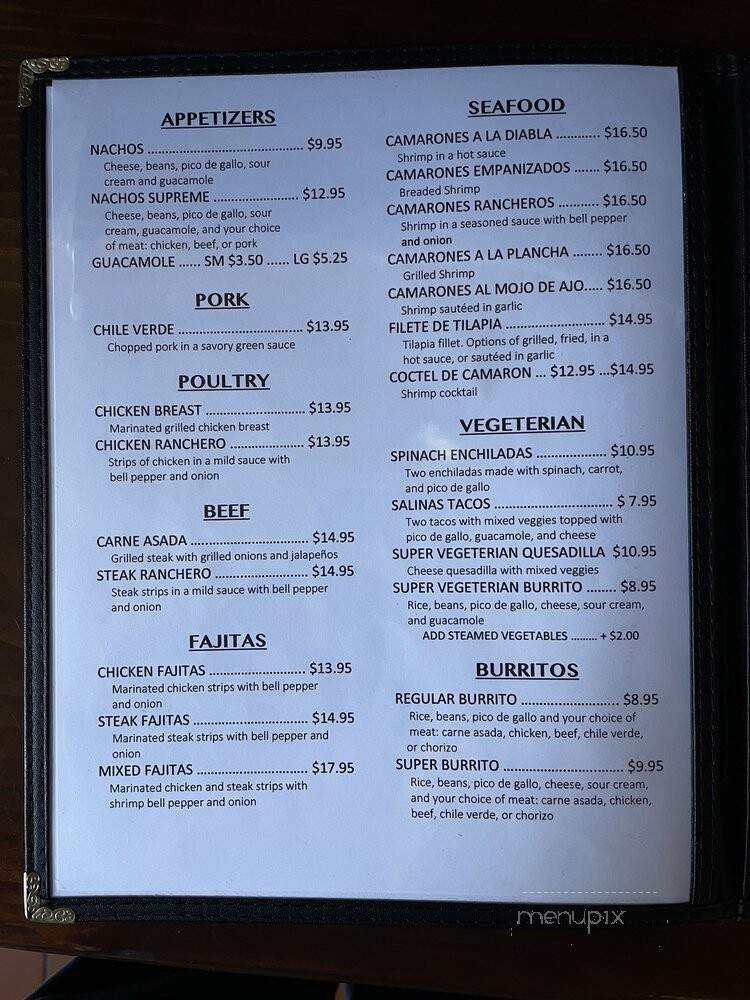 Marina Restaurant - San Leandro, CA menu_pic