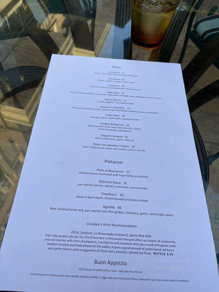 Caffe Riace Ristorante Italian - Palo Alto, CA menu_pic