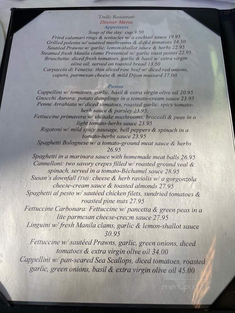 Trellis Restaurant - Menlo Park, CA menu_pic