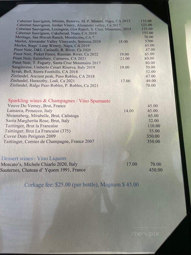 Trellis Restaurant - Menlo Park, CA menu_pic