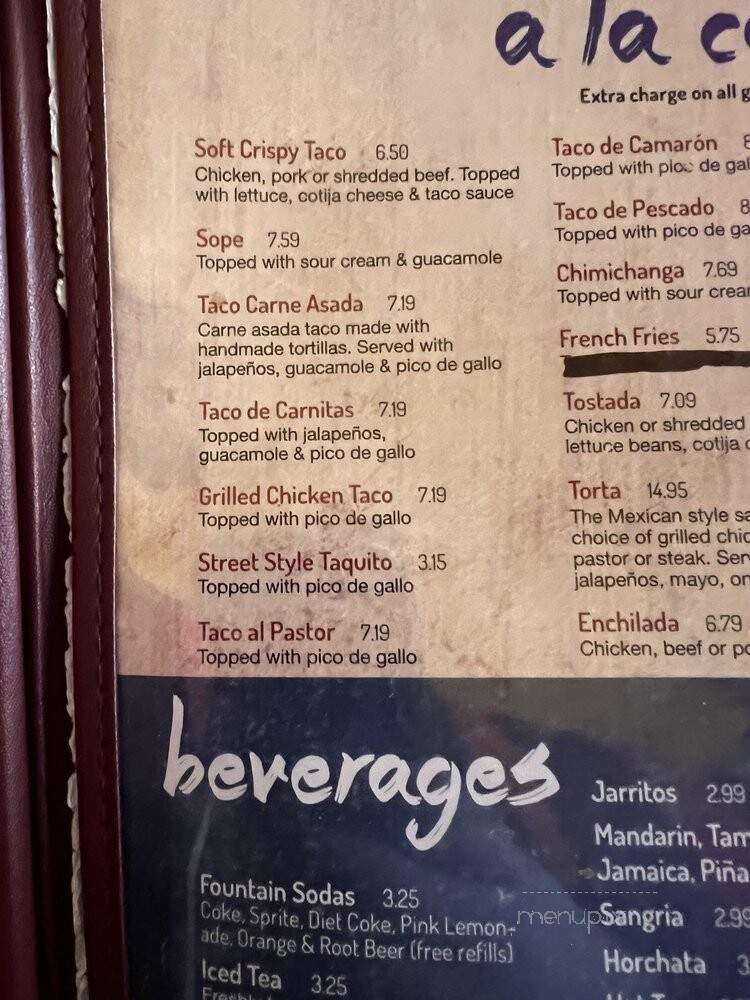 La Pinata - Hayward, CA menu_pic