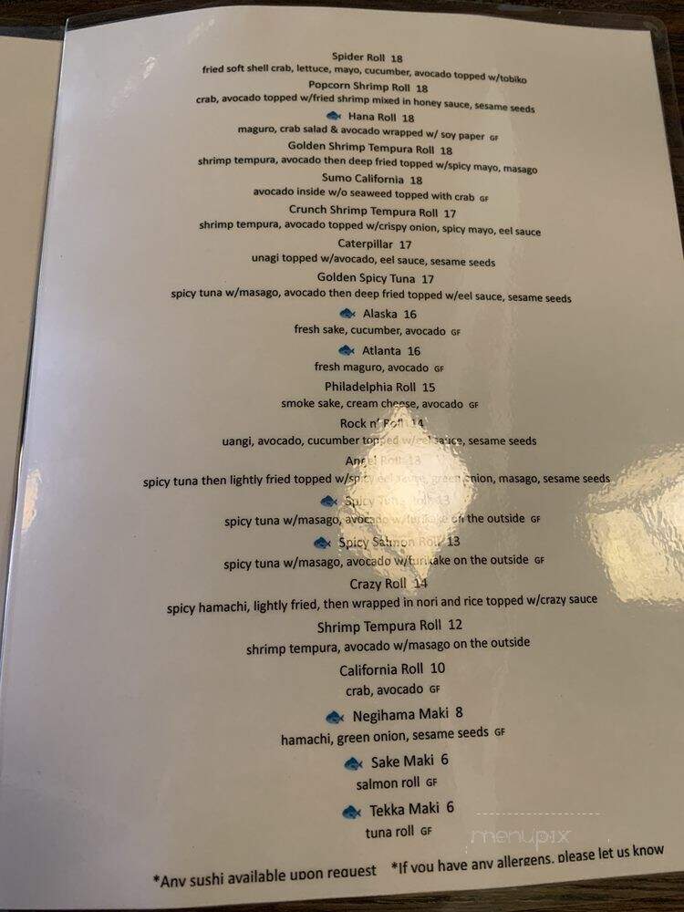 Sumo Japanese Restaurant - Los Altos, CA menu_pic