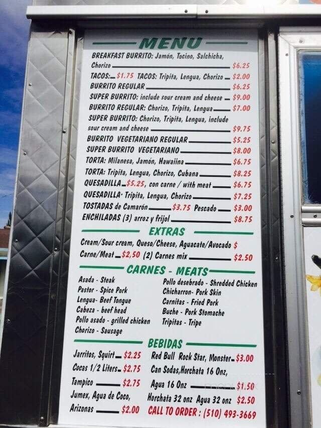 Mexico Tipico - Union City, CA menu_pic