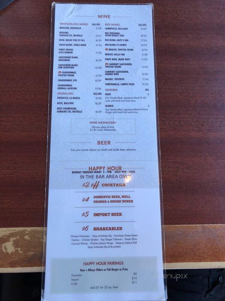 Elephant Bar Restaurant - Burlingame, CA menu_pic