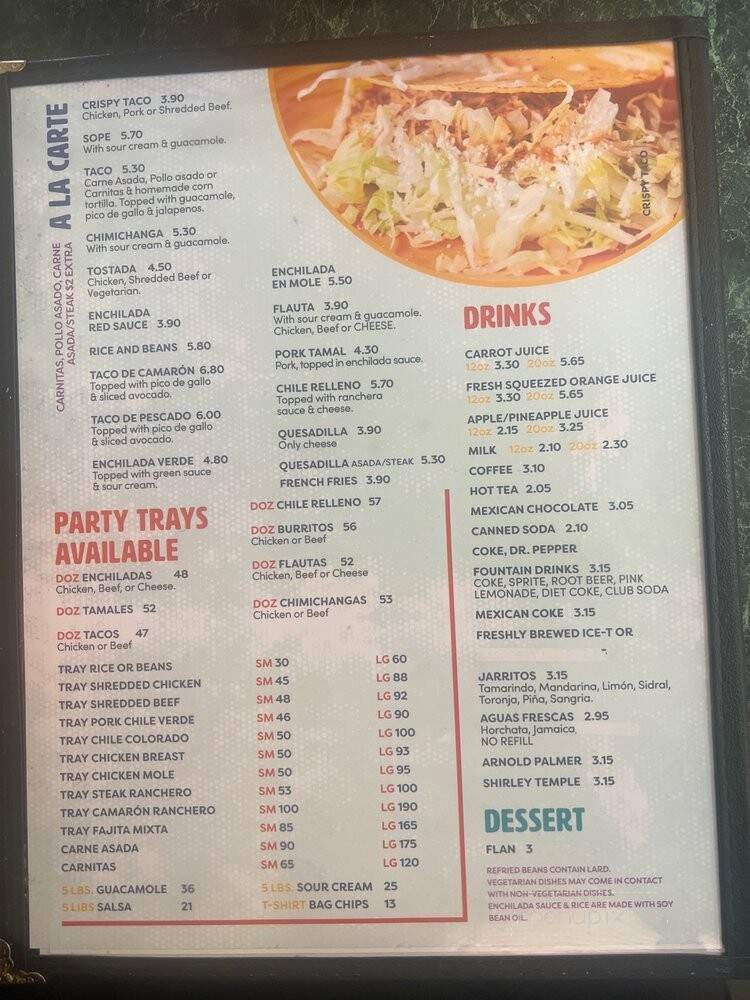 Los Dos Hermanos - Hayward, CA menu_pic