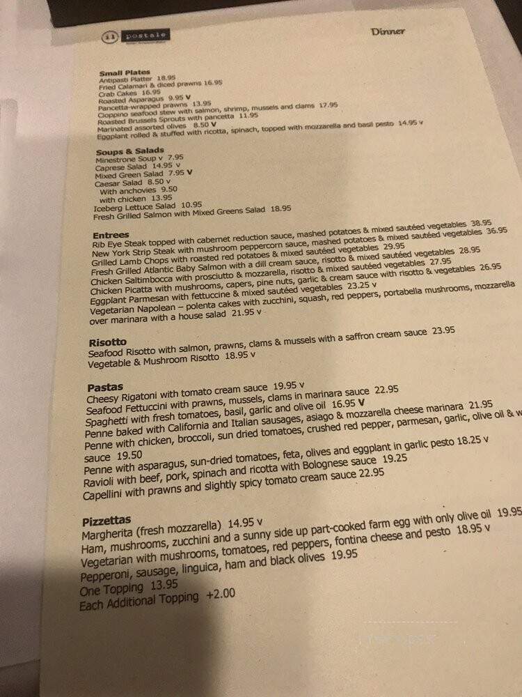 Il Postale - Sunnyvale, CA menu_pic
