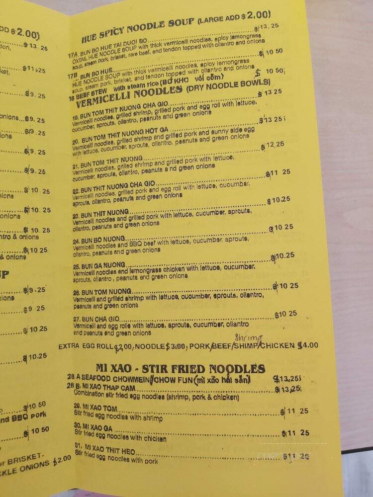 Noodle House - Fairfield, CA menu_pic