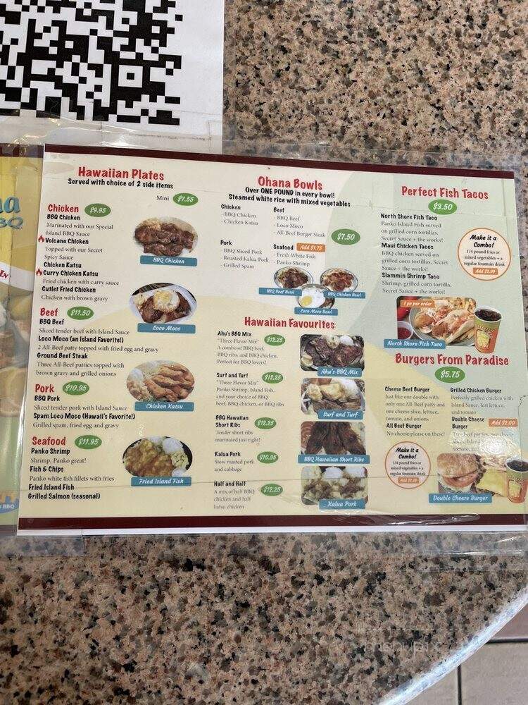 Ohana Hawaiian Barbecue Frfld - Fairfield, CA menu_pic