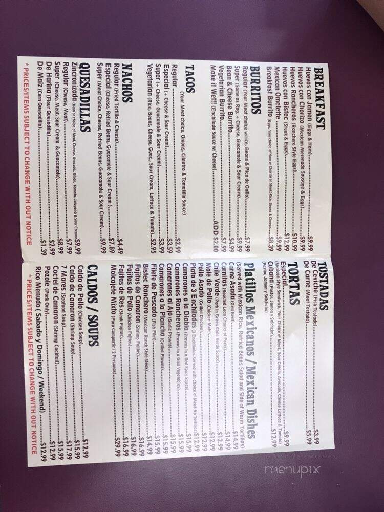 Taqueria Los Portales - Newark, CA menu_pic