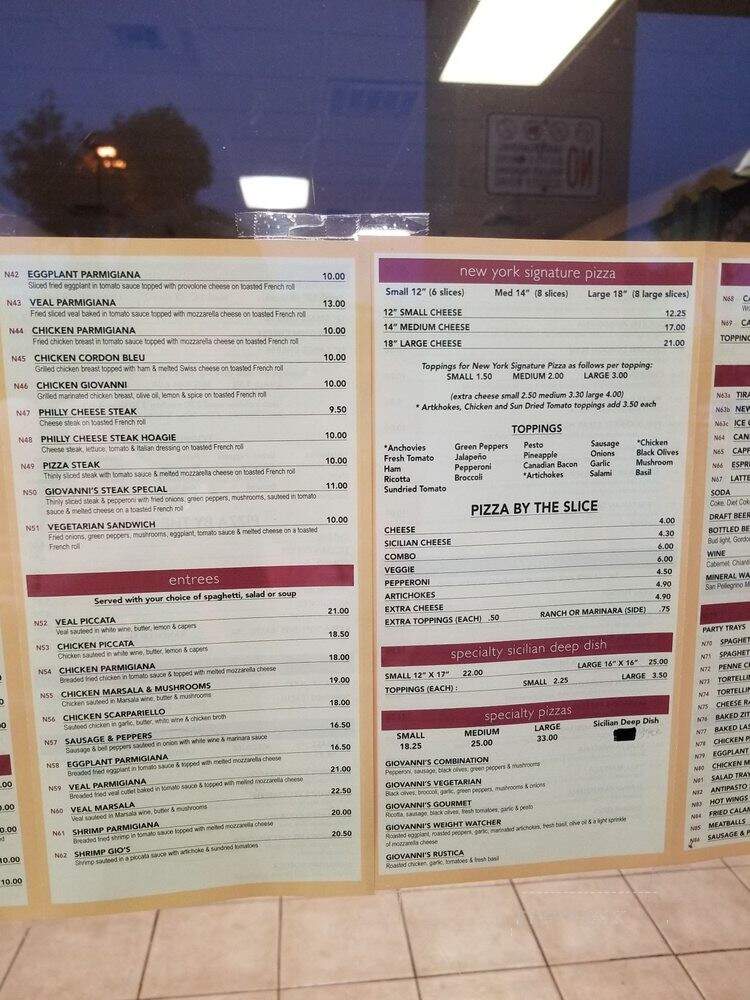 Giovanni's Pizza - Sunnyvale, CA menu_pic