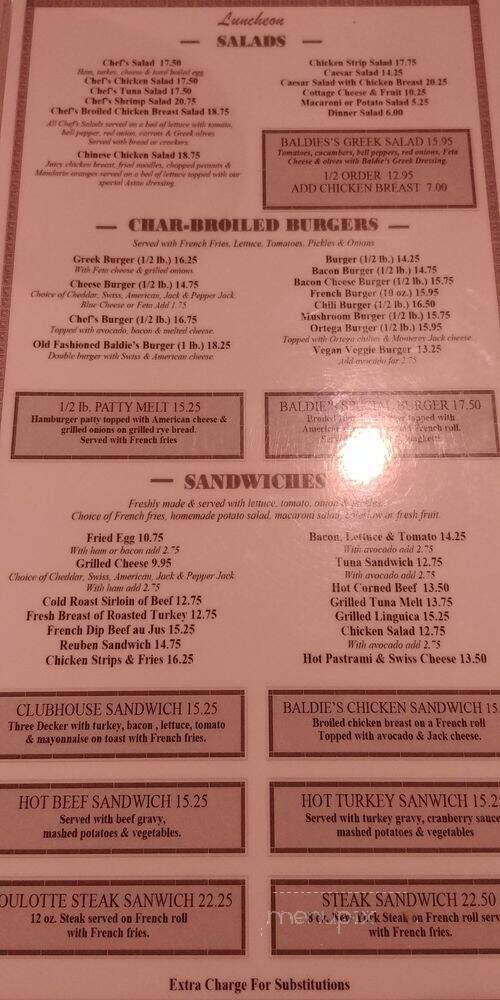 Baldie's Cafe - Union City, CA menu_pic