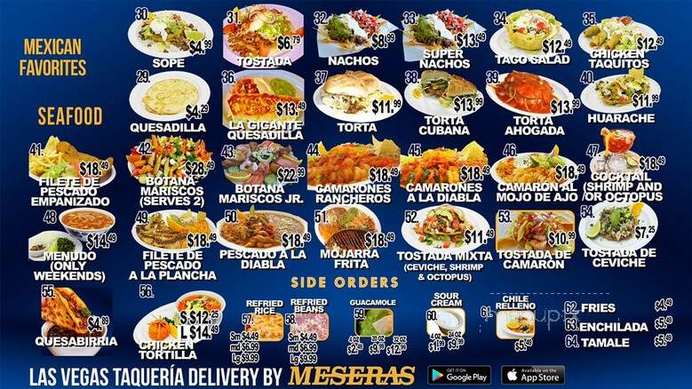 Taqueria Las Vegas & Bar - Fremont, CA menu_pic