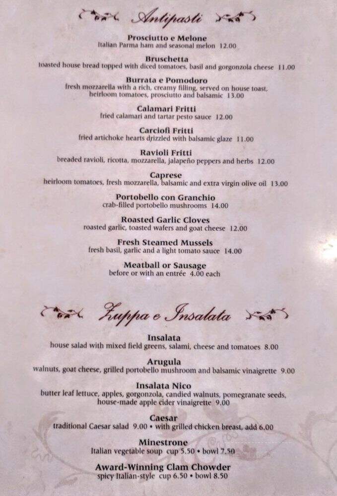 Rosa's Italian Restaurant - Pismo Beach, CA menu_pic