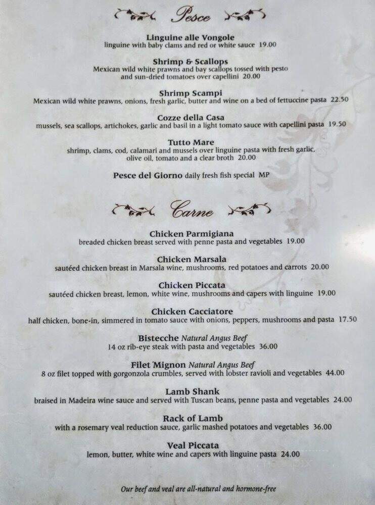 Rosa's Italian Restaurant - Pismo Beach, CA menu_pic