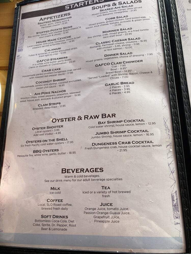 Great American Fish Co - Morro Bay, CA menu_pic