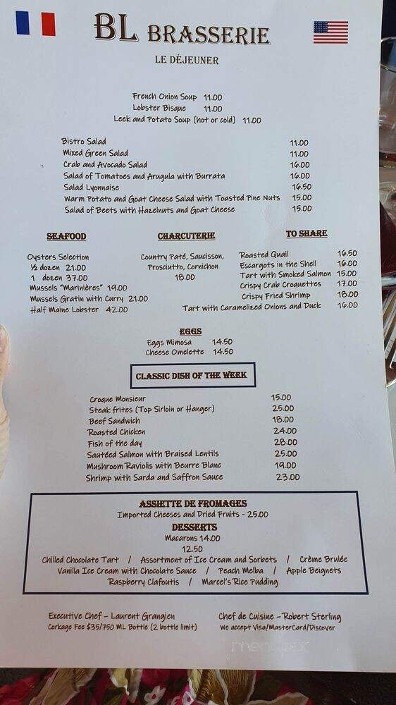Bistro Laurent - Paso Robles, CA menu_pic