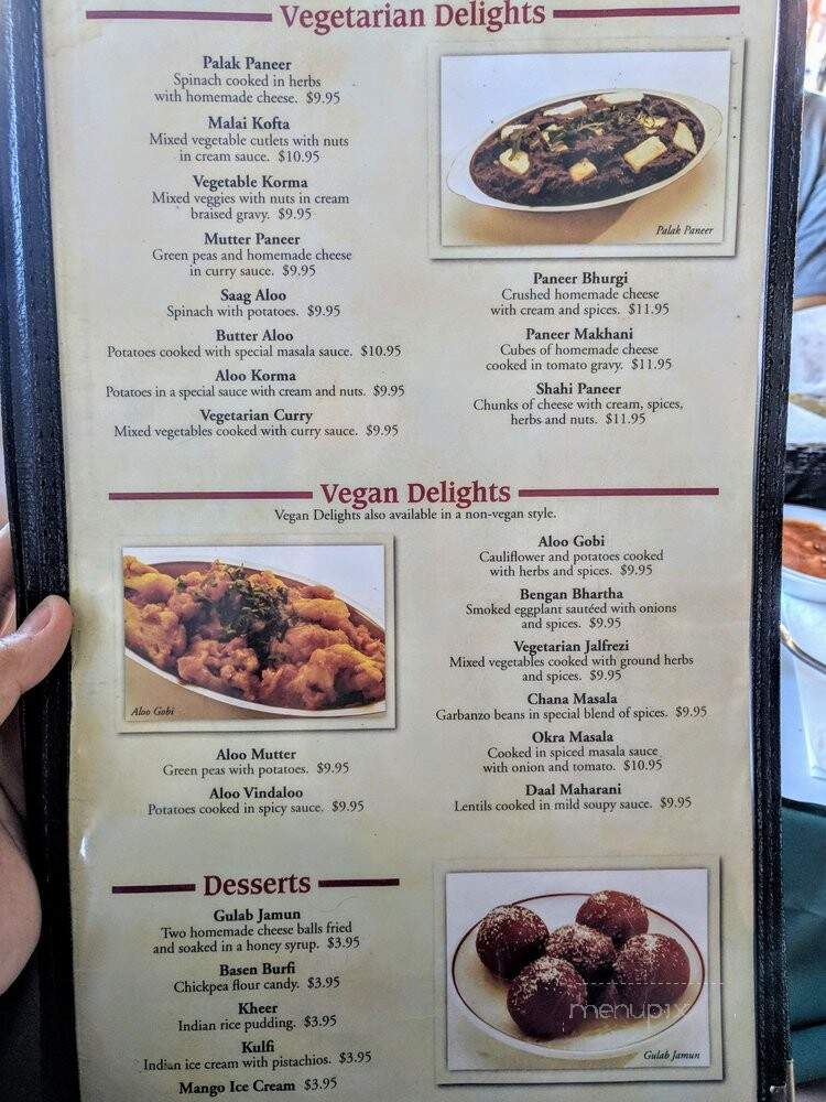 Taj Palace - San Luis Obispo, CA menu_pic