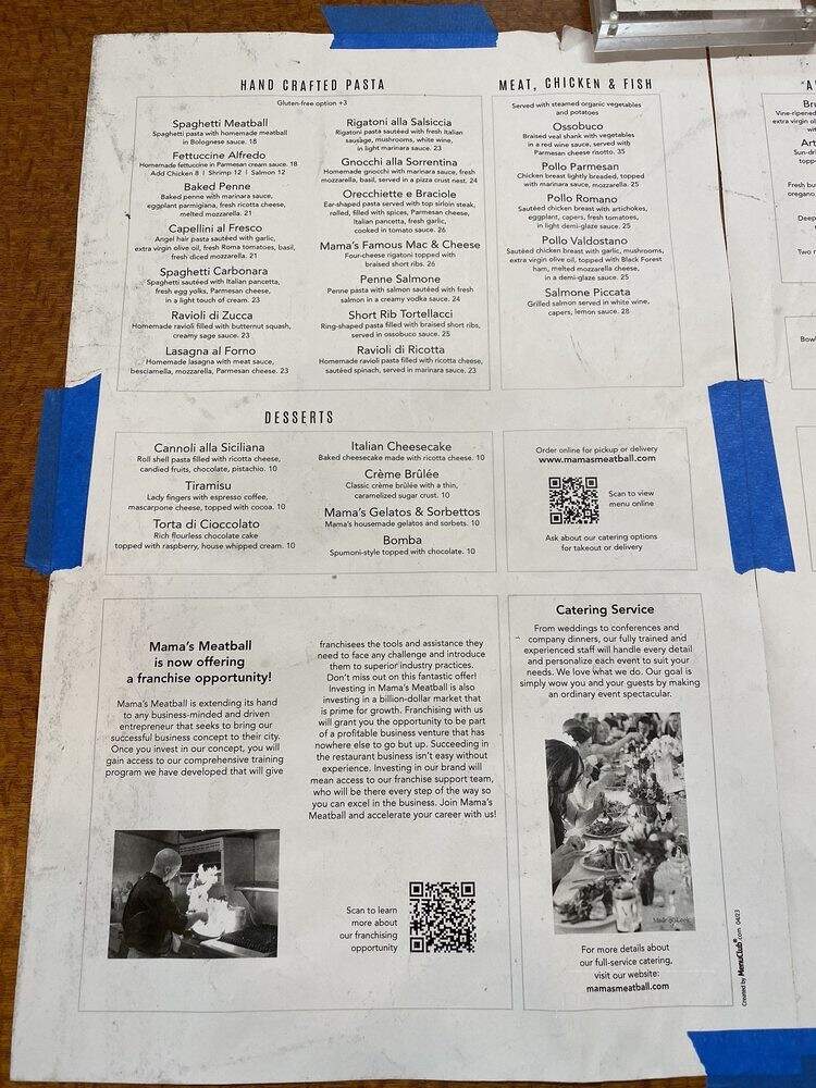 Mama's Meatball - San Luis Obispo, CA menu_pic