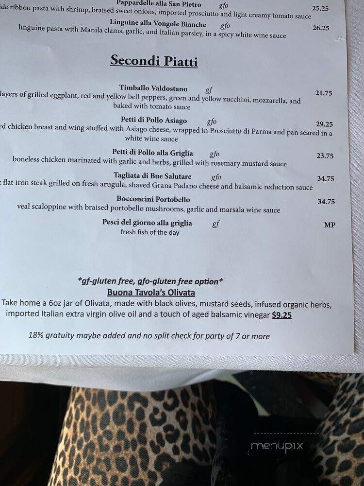 Buona Tavola - San Luis Obispo, CA menu_pic