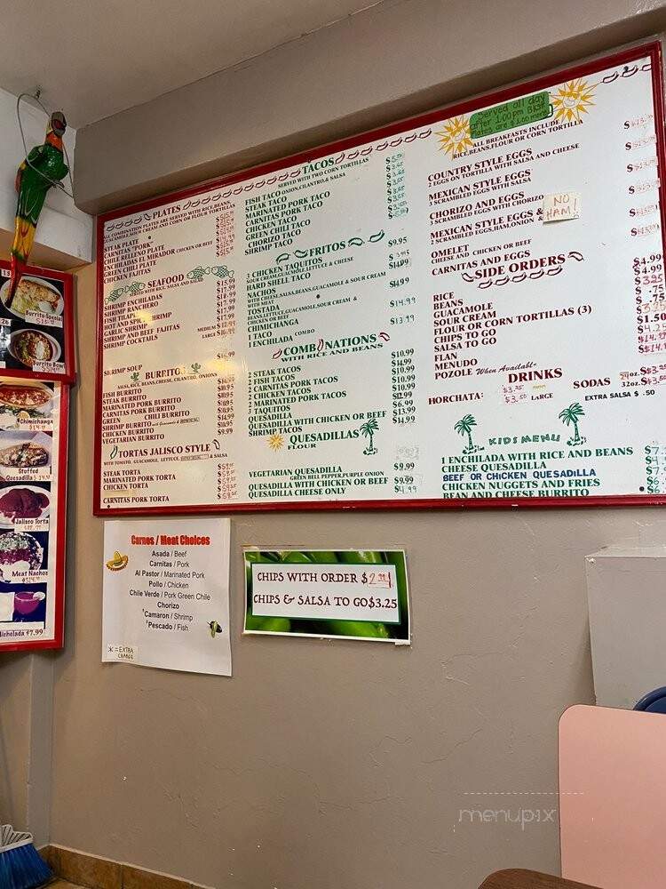 El Mirador - Pismo Beach, CA menu_pic